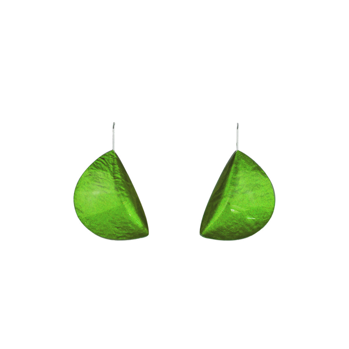VIRGULE DANGLE HALF MOON SHAPE LARGE EARRINGS - F035