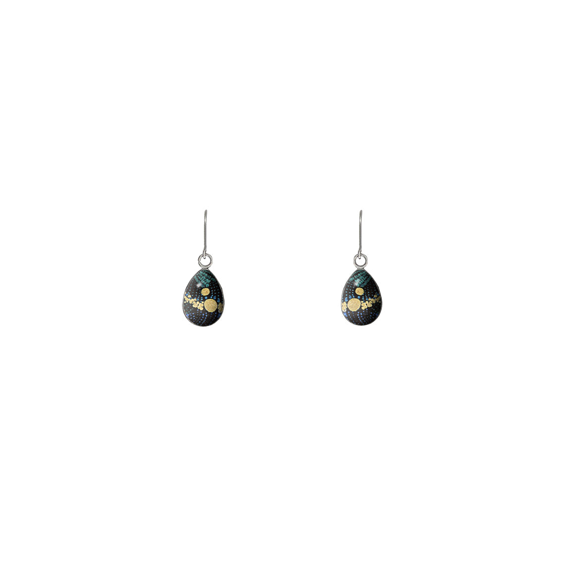 DANDLE XS DROP WENDY BLACK EARRINGS - SD393S - on Satchel