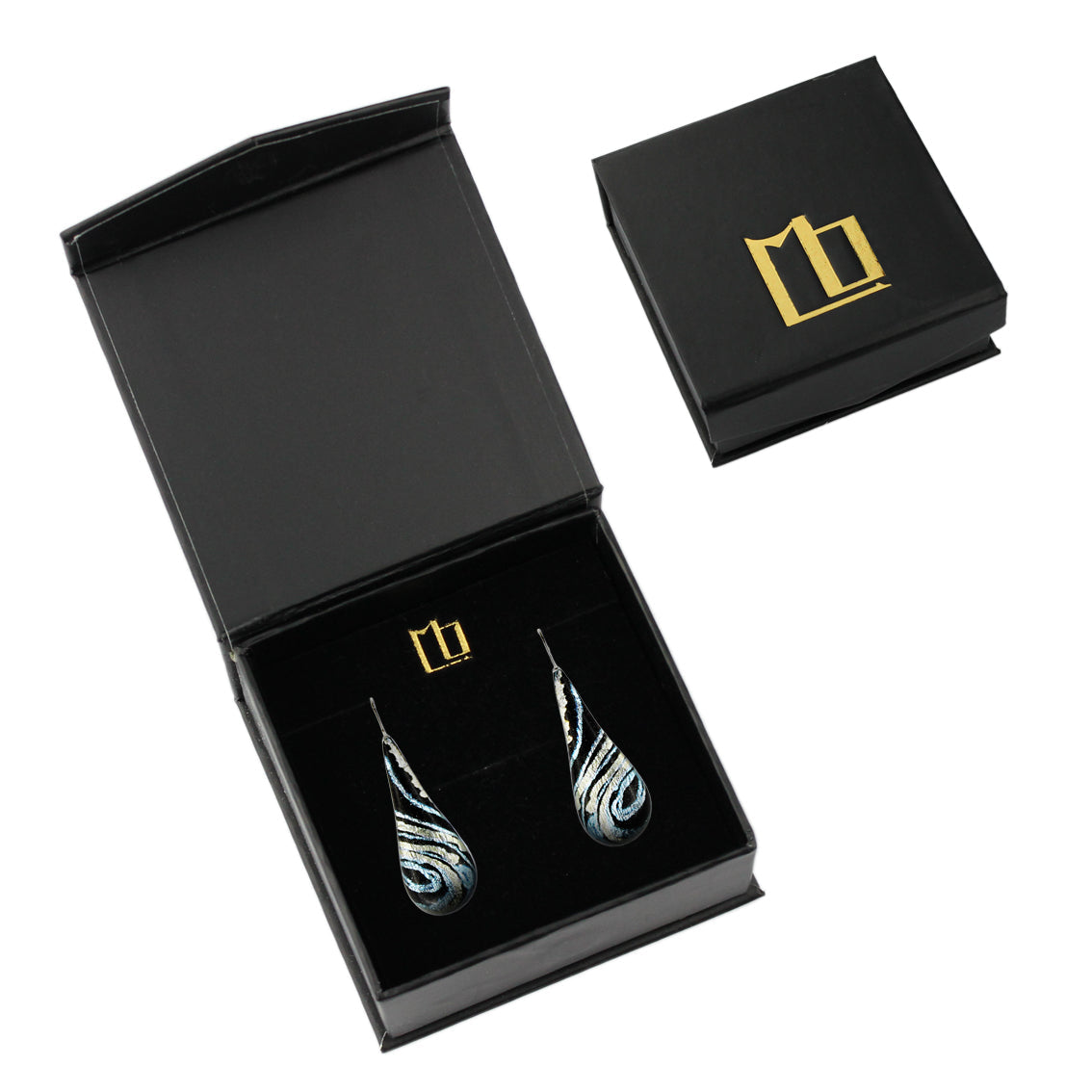 DANDLE DROP WENDY LARGE BLUE EARRINGS - SD107