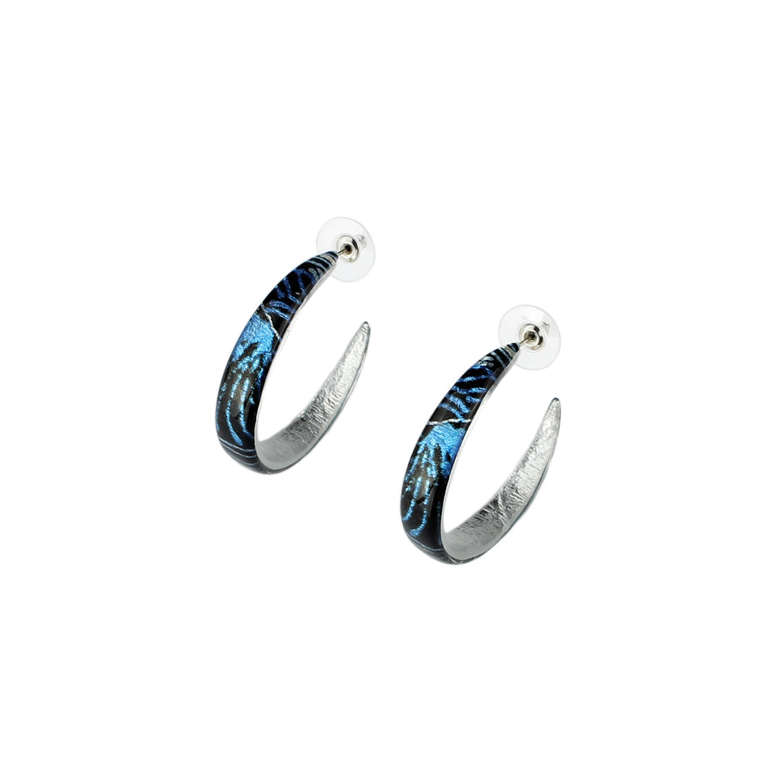 WENDY BLUE STATEMENT LOOP EARRINGS - SD109