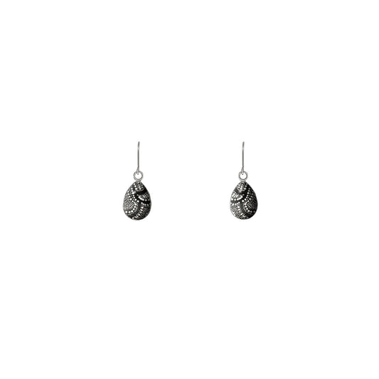 ATHENA BLACK AND WHITE DANGLE XS DROP EARRINGS - M017S - on Satchel