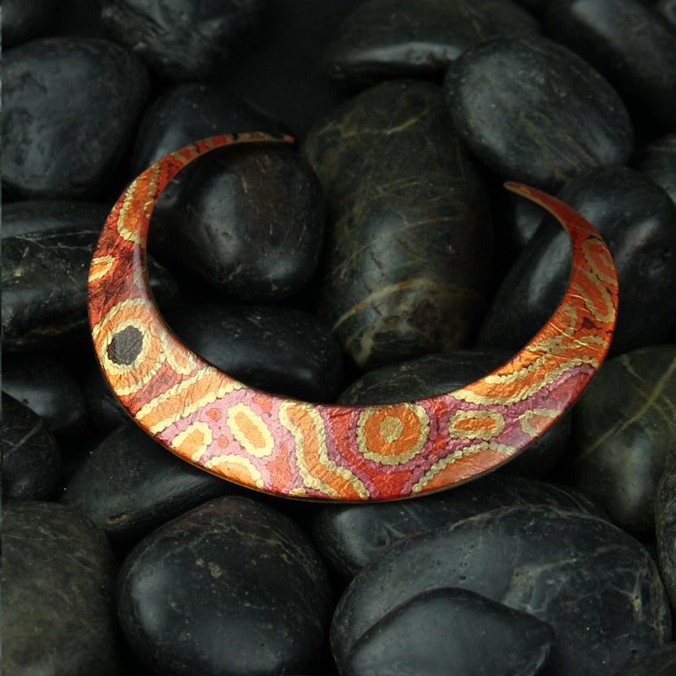 BESS CORAL PINK ADJUSTABLE FITTED NECKLACE - D208