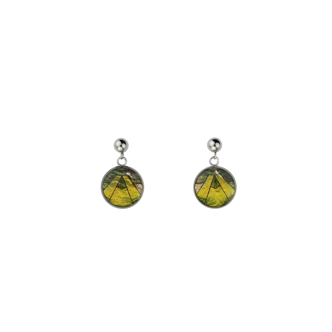 CICADAS ART DECO STYLE DANGLE DROP CIRCLE EARRINGS - M031S - on Satchel