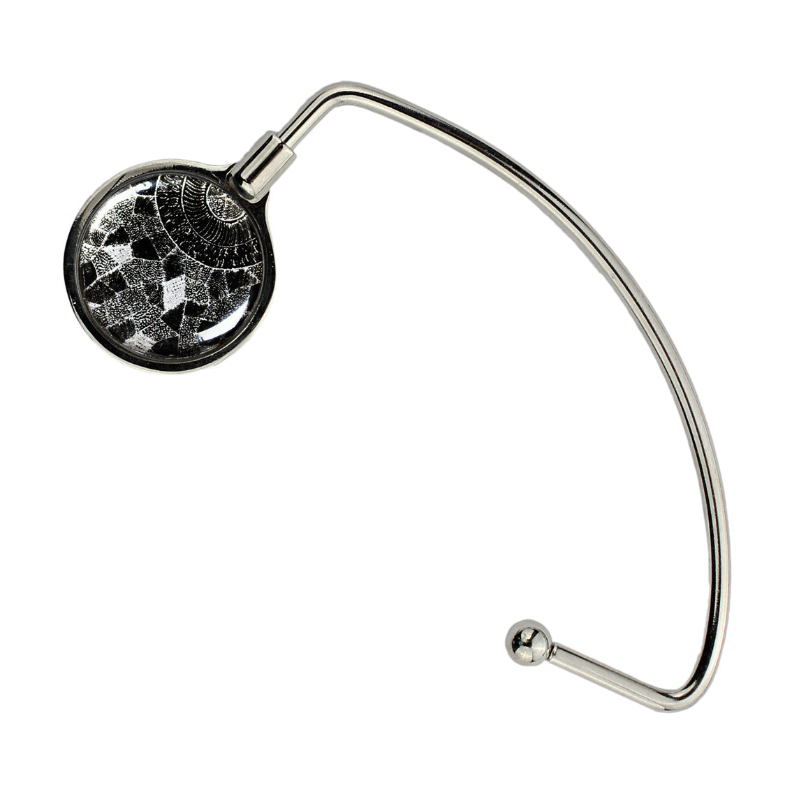 CORINNE SILVER AND BLACK ELEGANT HANDBAG HOOK - SD267