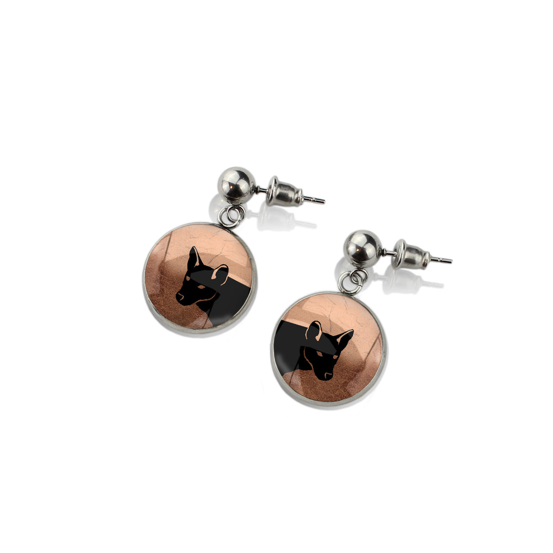DINGO CLOSE-UP DANGLE DROP CIRCLE EARRINGS - MFY207S - on Satchel