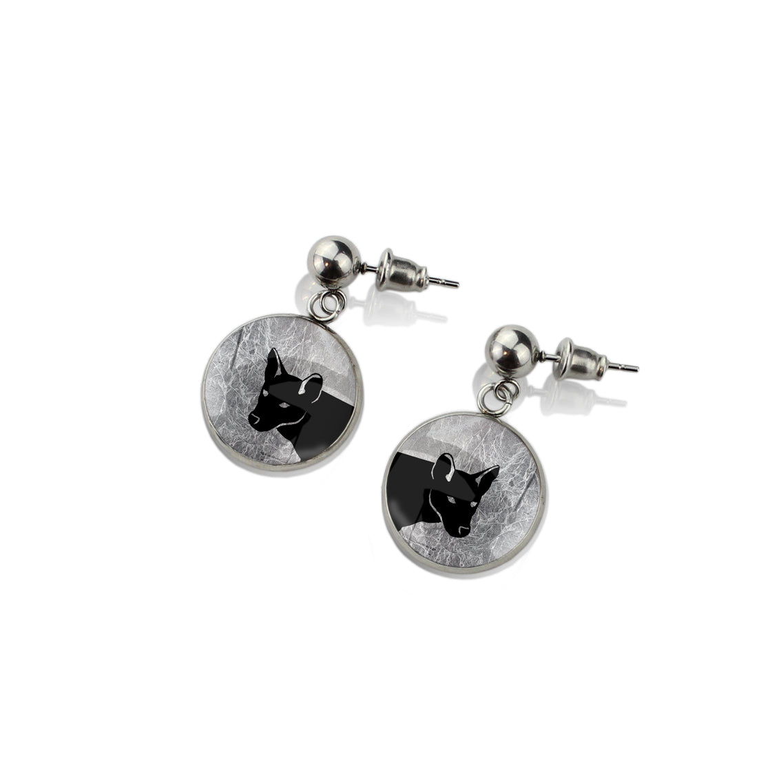 DINGO CLOSE-UP DANGLE DROP CIRCLE EARRINGS - MFY207 - in Circle Box