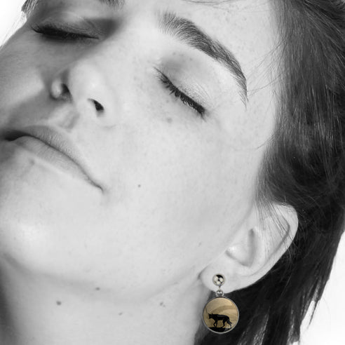 DINGO DANGLE DROP CIRCLE EARRINGS - MFY208S - on Satchel