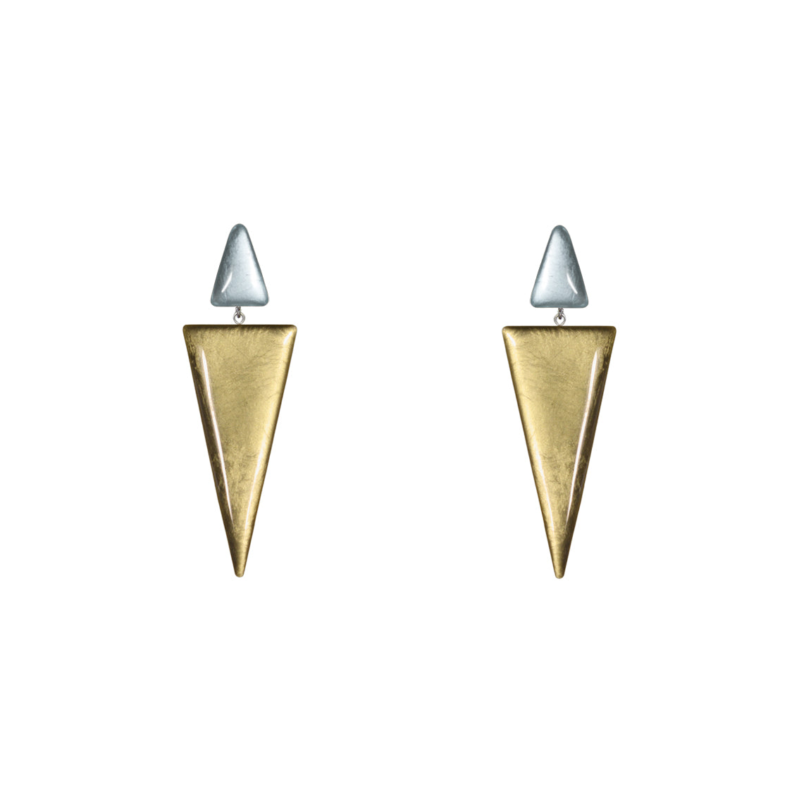 DOUBLE TRIANGLE STATEMENT EARRINGS - ST006