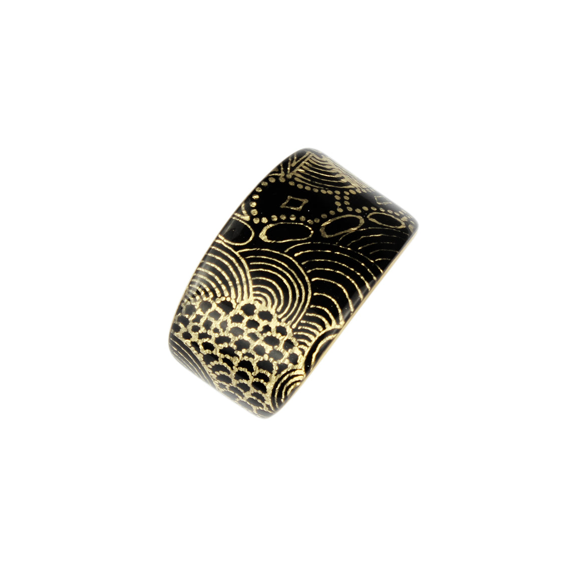 ELSIE GOLD AND BLACK ADJUSTABLE WIDE BRACELET - SD236