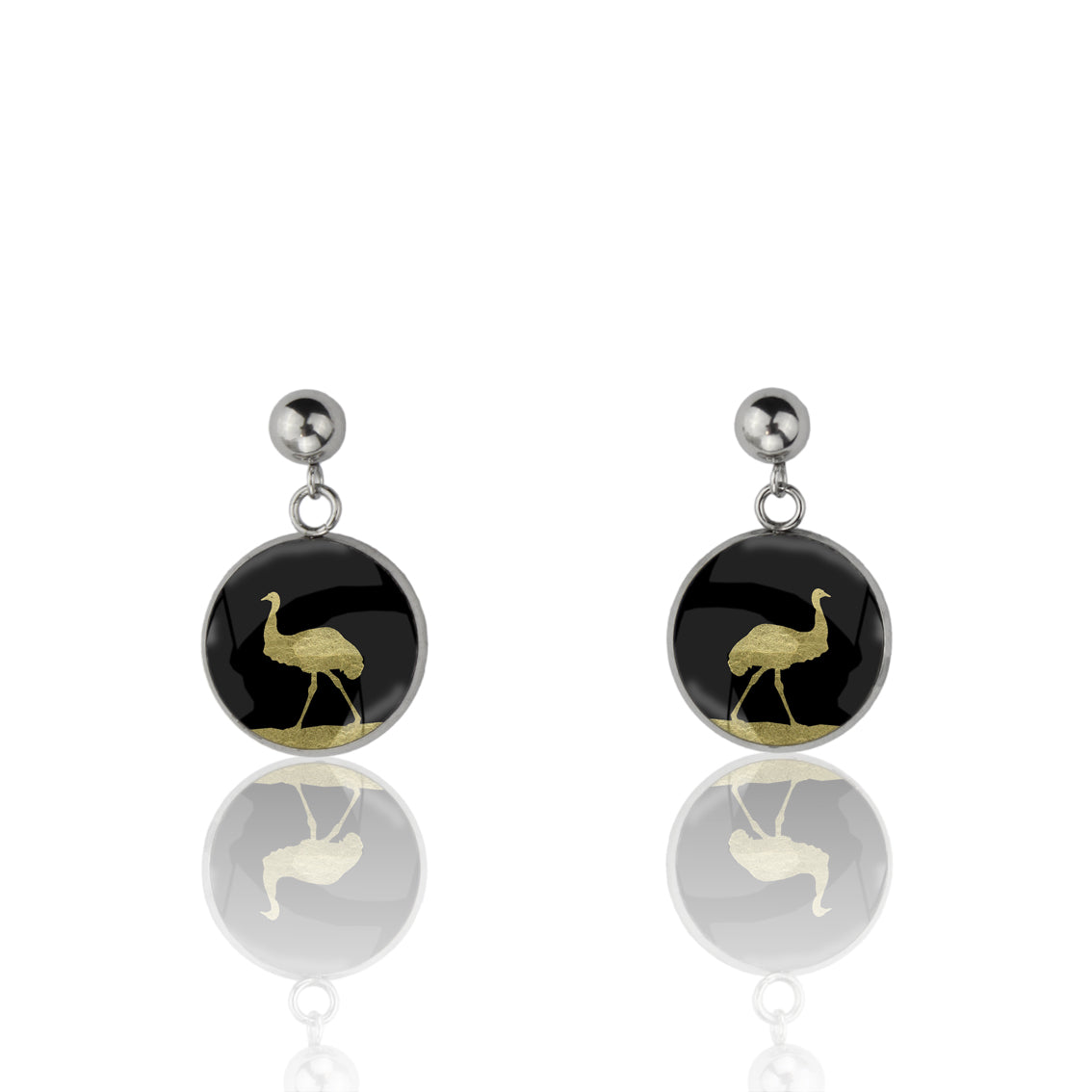 EMU DANGLE DROP CIRCLE EARRINGS - MFY218S - on Satchel