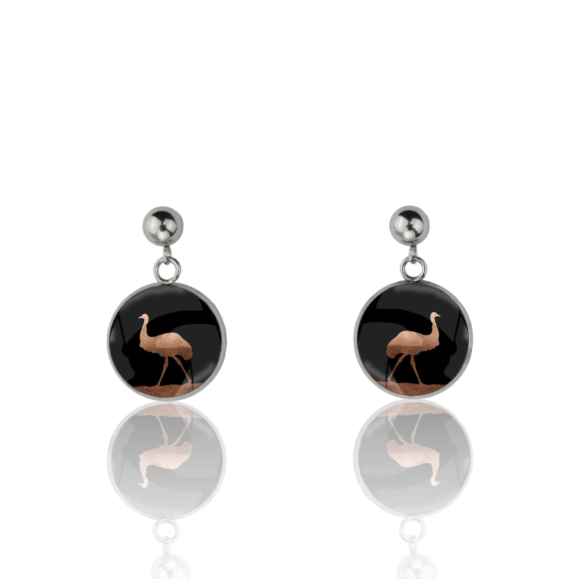 EMU DANGLE DROP CIRCLE EARRINGS - MFY218S - on Satchel
