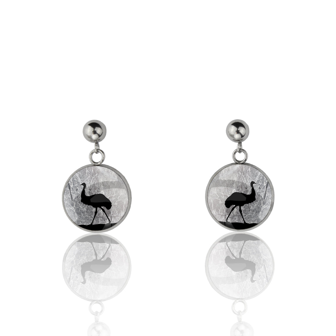 EMU DANGLE DROP CIRCLE EARRINGS - MFY218S - on Satchel