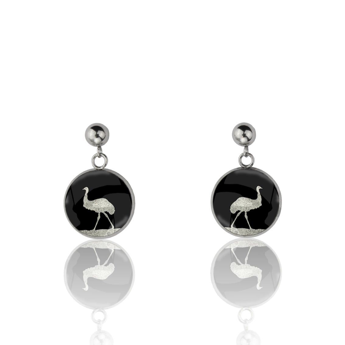 EMU DANGLE DROP CIRCLE EARRINGS - MFY218S - on Satchel