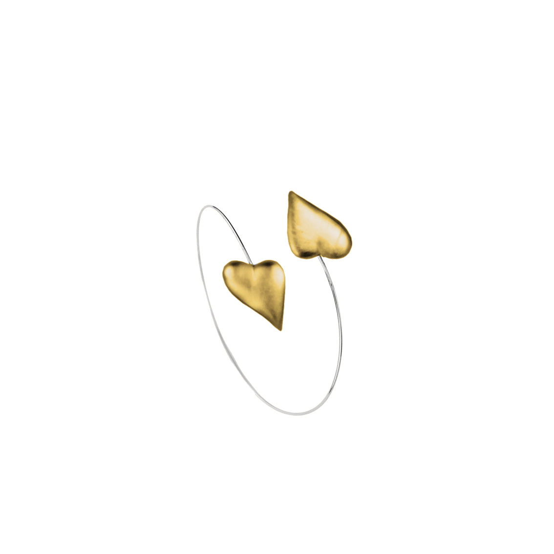 HEART SHAPE WITH A FROSTY FINISH ADJUSTABLE BRACELET - F014