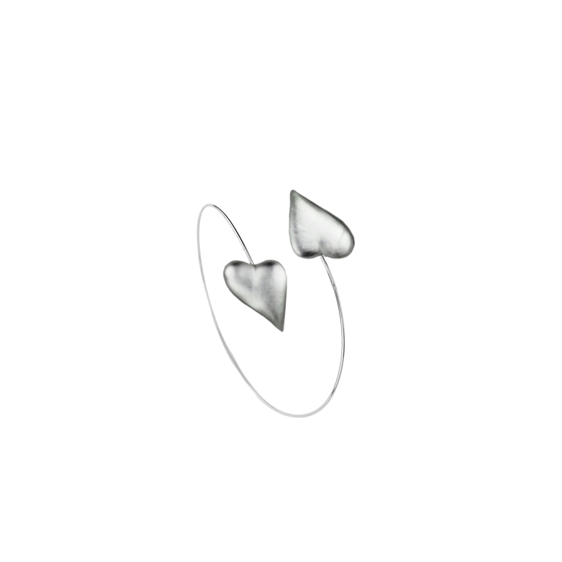 HEART SHAPE WITH A FROSTY FINISH ADJUSTABLE BRACELET - F014