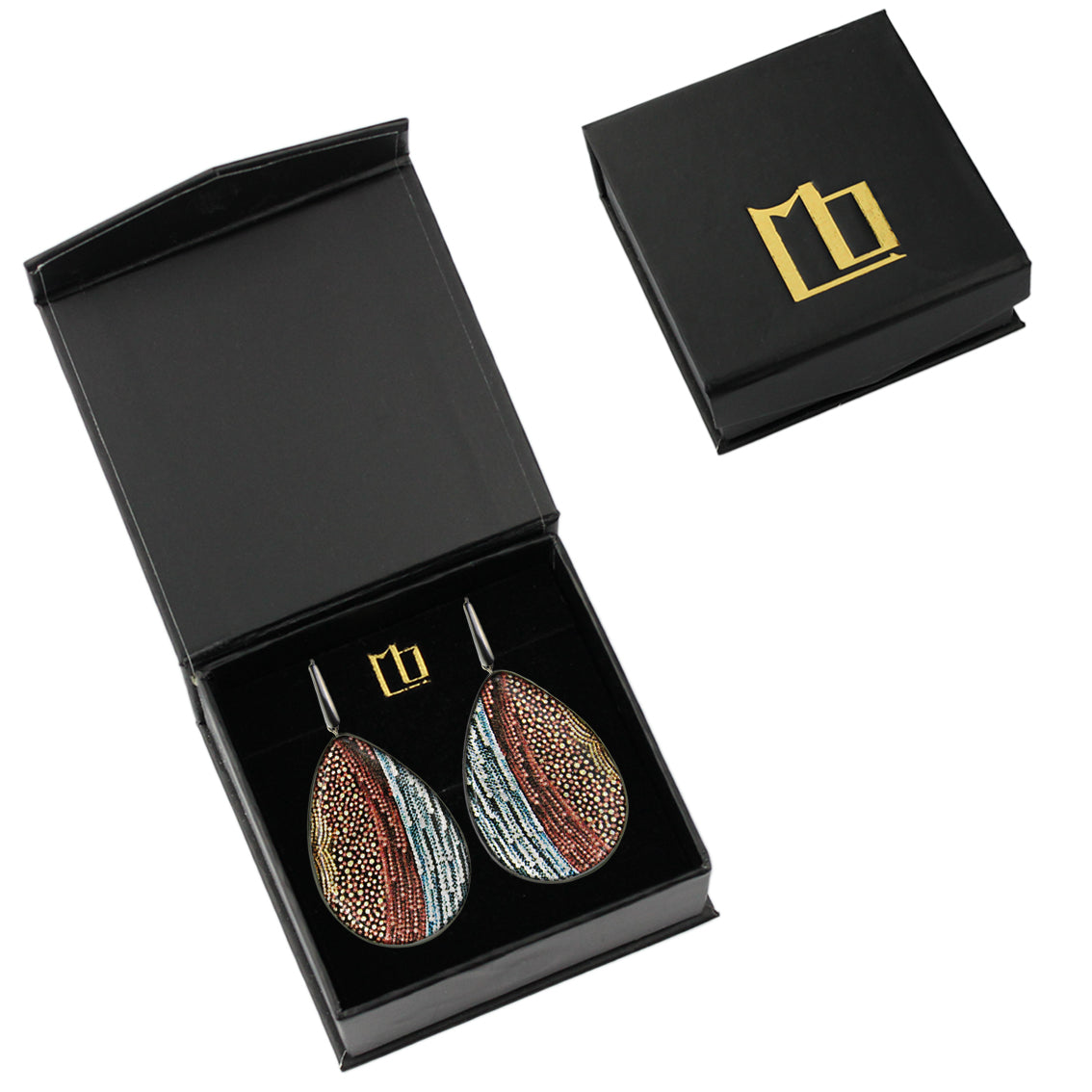 DANDLE DROP FABRIANNE STATEMENT XXL MULTICOLOR DROP EARRINGS - SD365