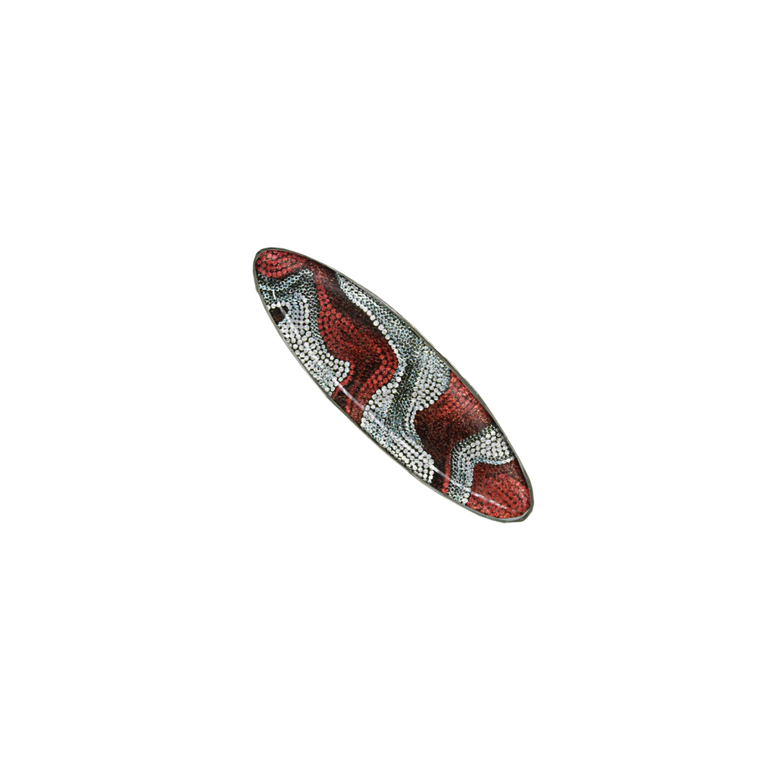 FABRIANNE RED AND SILVER STATEMENT BROOCH - SD344