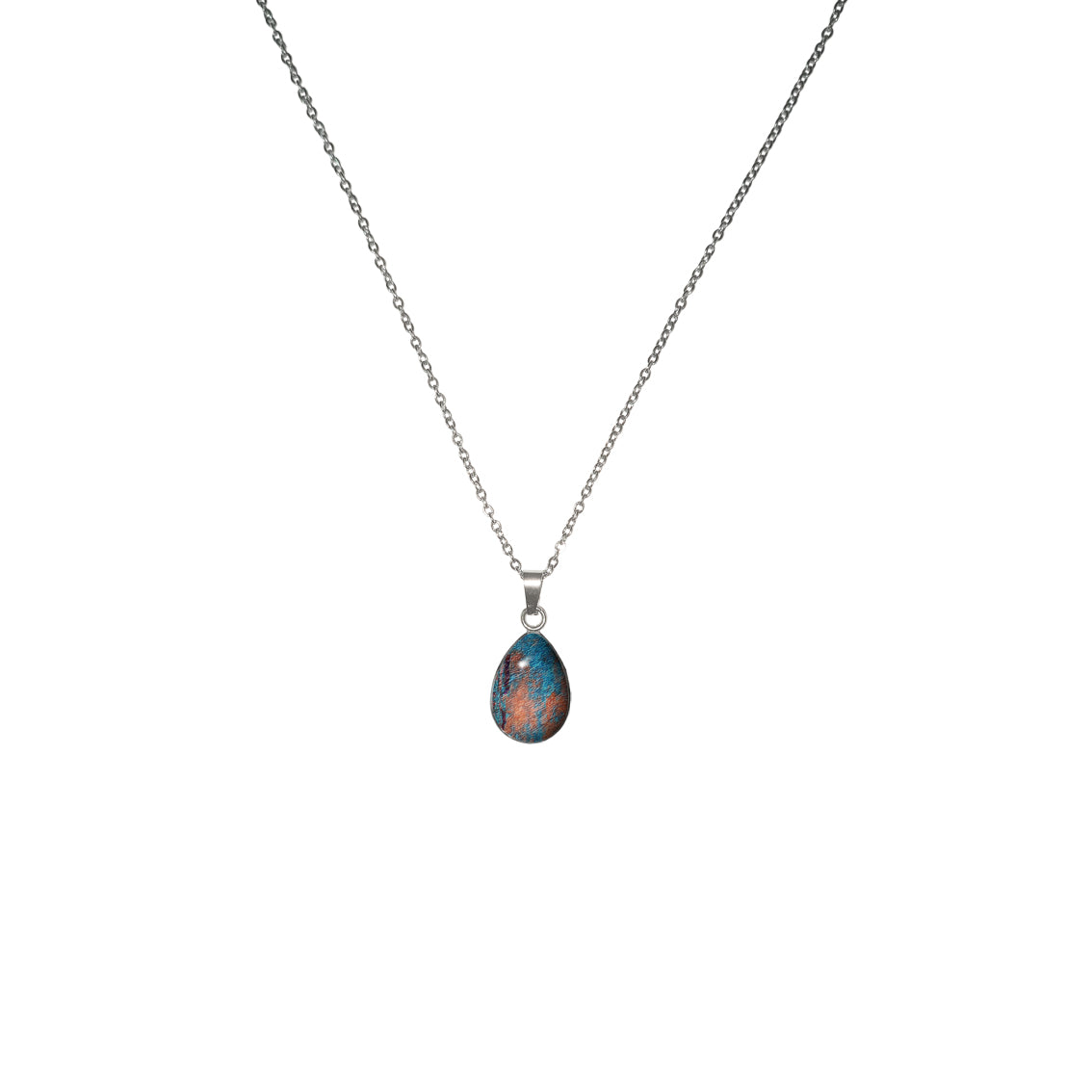 GIRL OF THE OPERA AQUA AND LILAC DANGLE XS DROP PENDANT - D799S - on Satchel