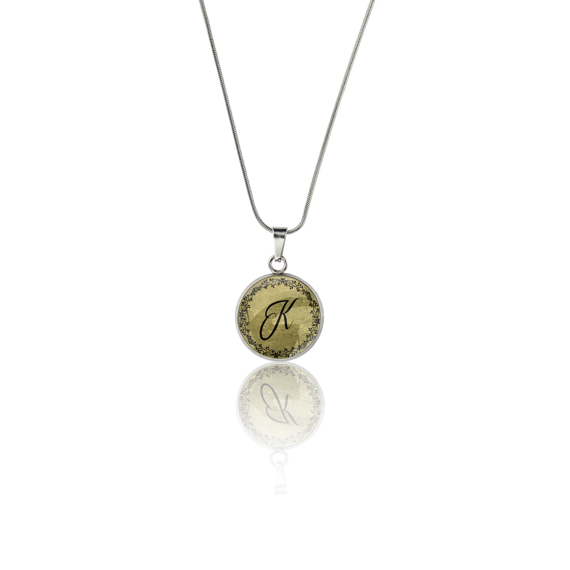 INITIAL XS CIRCLE PENDANT ON A CHAIN NECKLACE - MFY95S - on Satchel