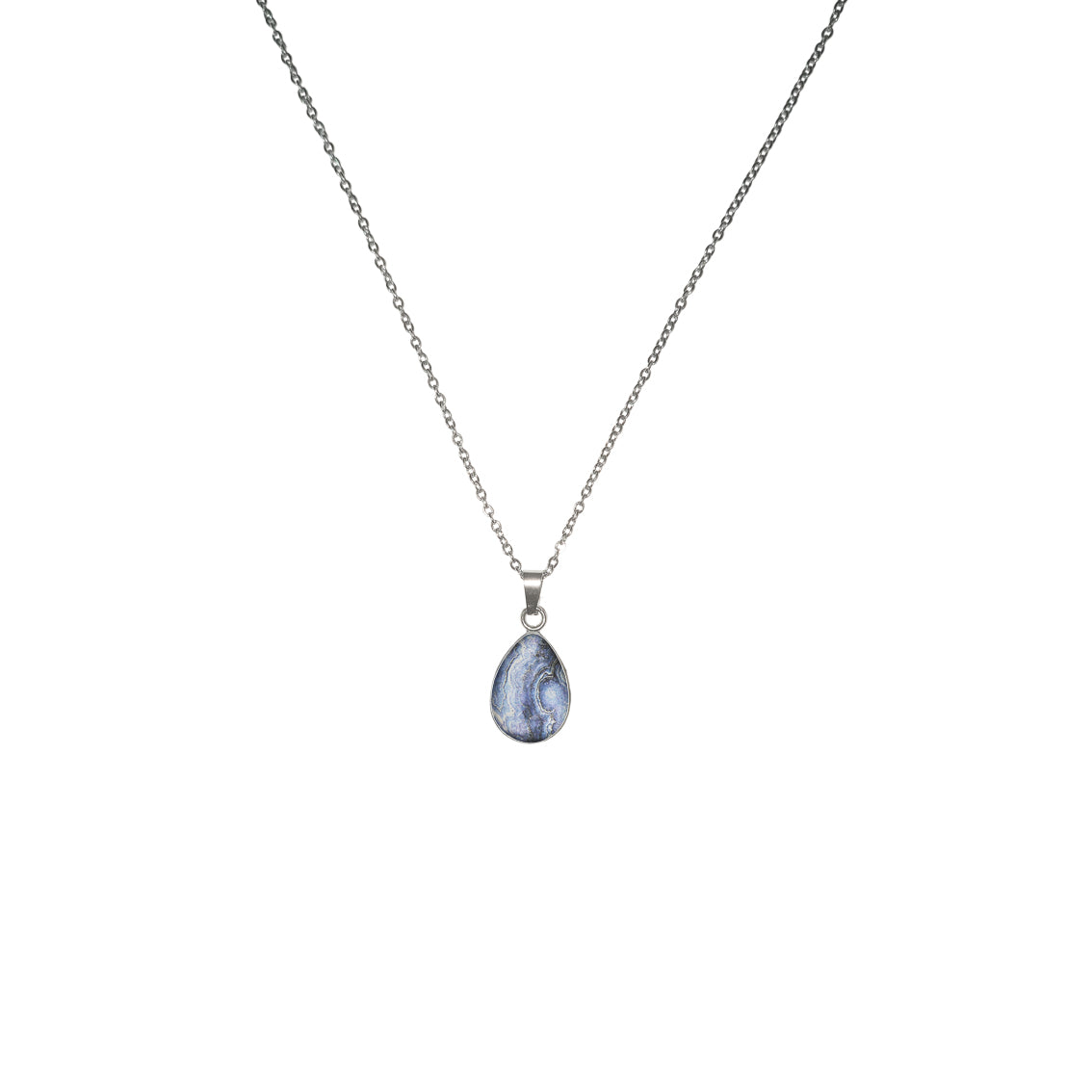 INSPIRED BY NATURE SYDNEY SANDSTONE DROP PENDANT ON A CHAIN NECKLACE - D790S - on Satchel
