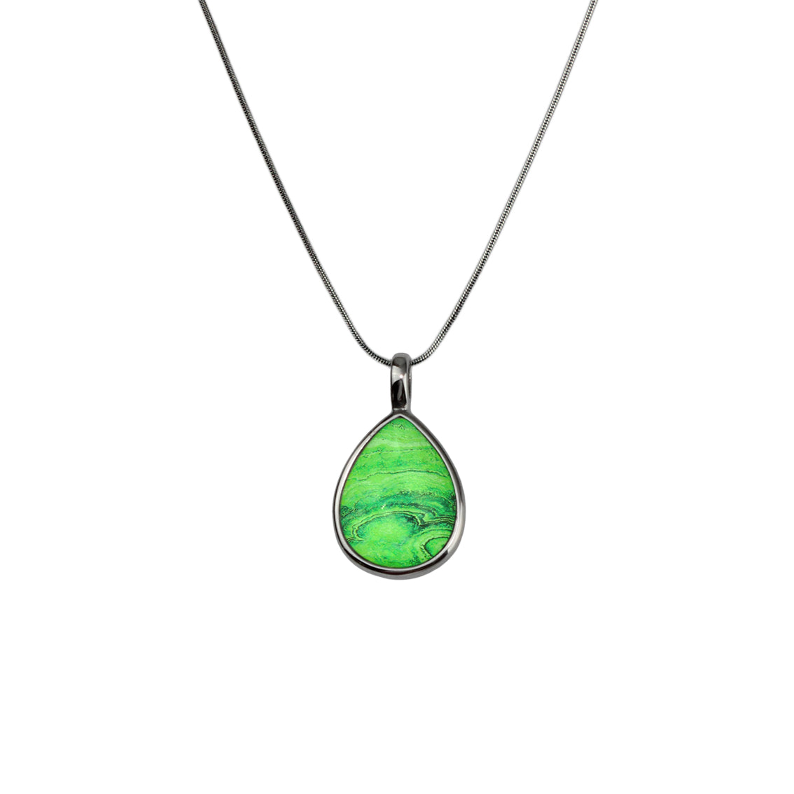 INSPIRED BY NATURE SYDNEY SANDSTONE LARGE DROP PENDANT ON A CHAIN NECKLACE - D824 - in Circle Box