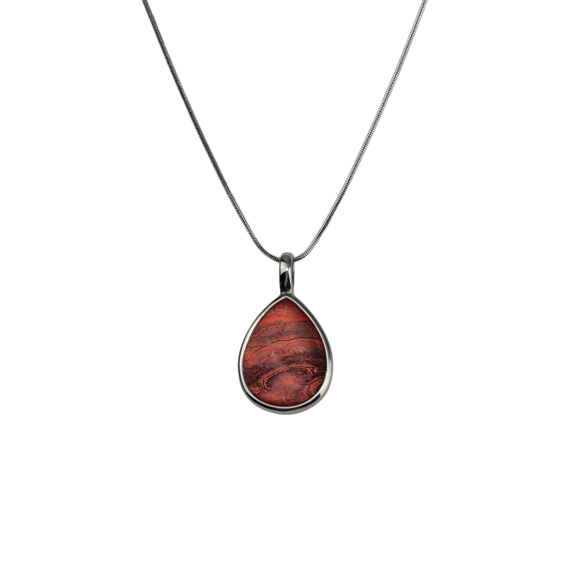 INSPIRED BY NATURE SYDNEY SANDSTONE LARGE DROP PENDANT ON A CHAIN NECKLACE - D824 - in Circle Box