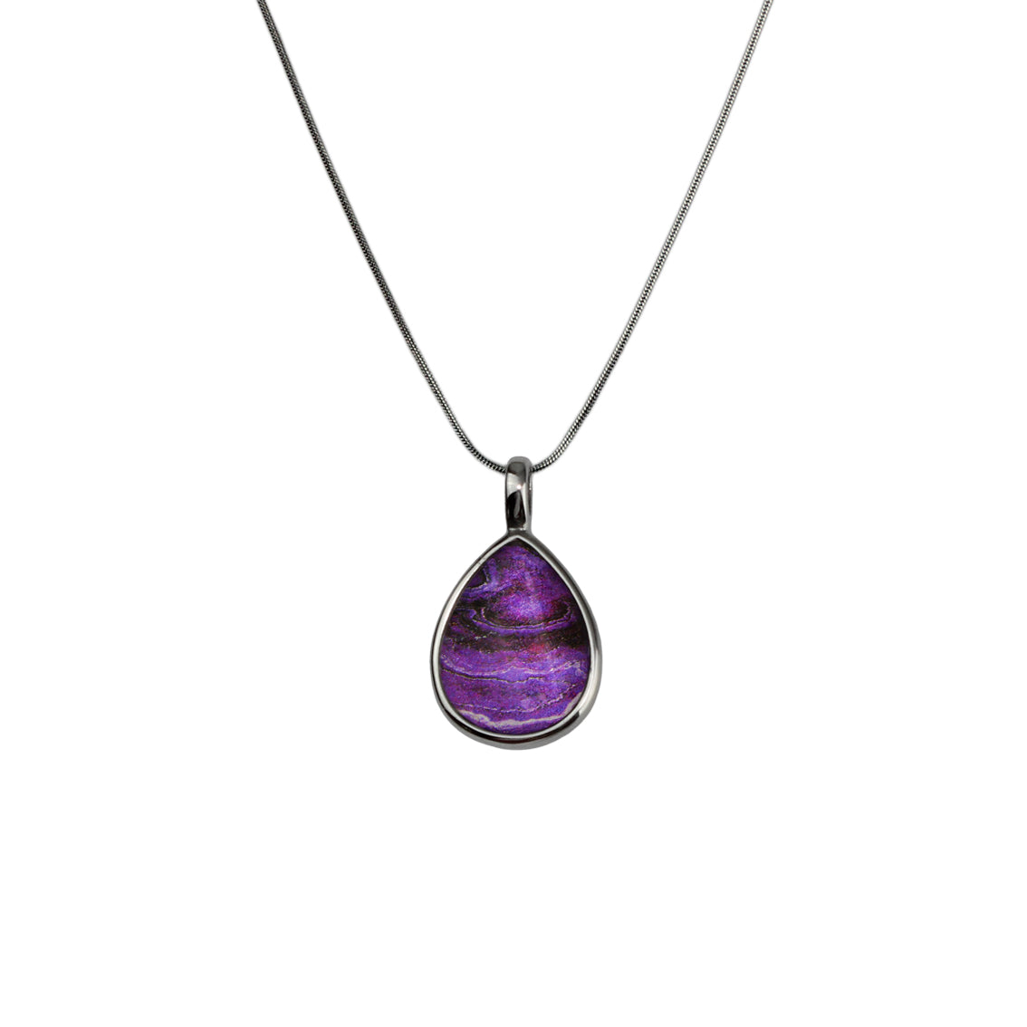 INSPIRED BY NATURE SYDNEY SANDSTONE LARGE DROP PENDANT ON A CHAIN NECKLACE - D824S - on Satchel