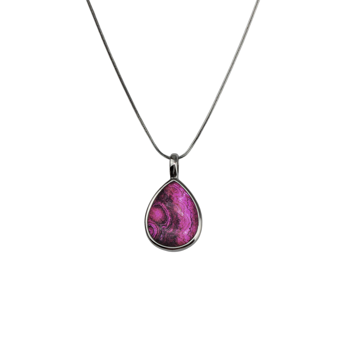 INSPIRED BY NATURE SYDNEY SANDSTONE LARGE DROP PENDANT ON A CHAIN NECKLACE - D824 - in Circle Box