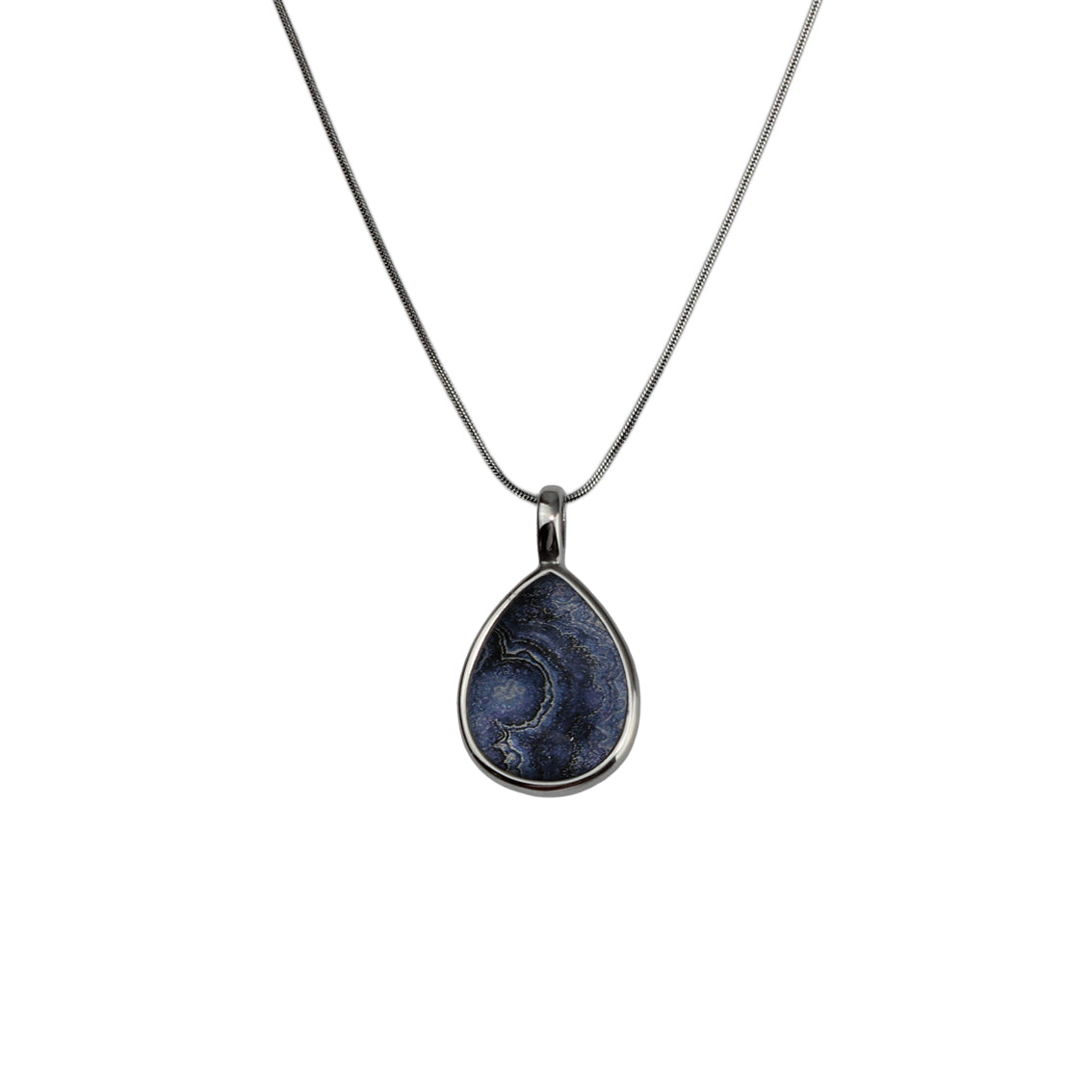INSPIRED BY NATURE SYDNEY SANDSTONE LARGE DROP PENDANT ON A CHAIN NECKLACE - D824 - in Circle Box