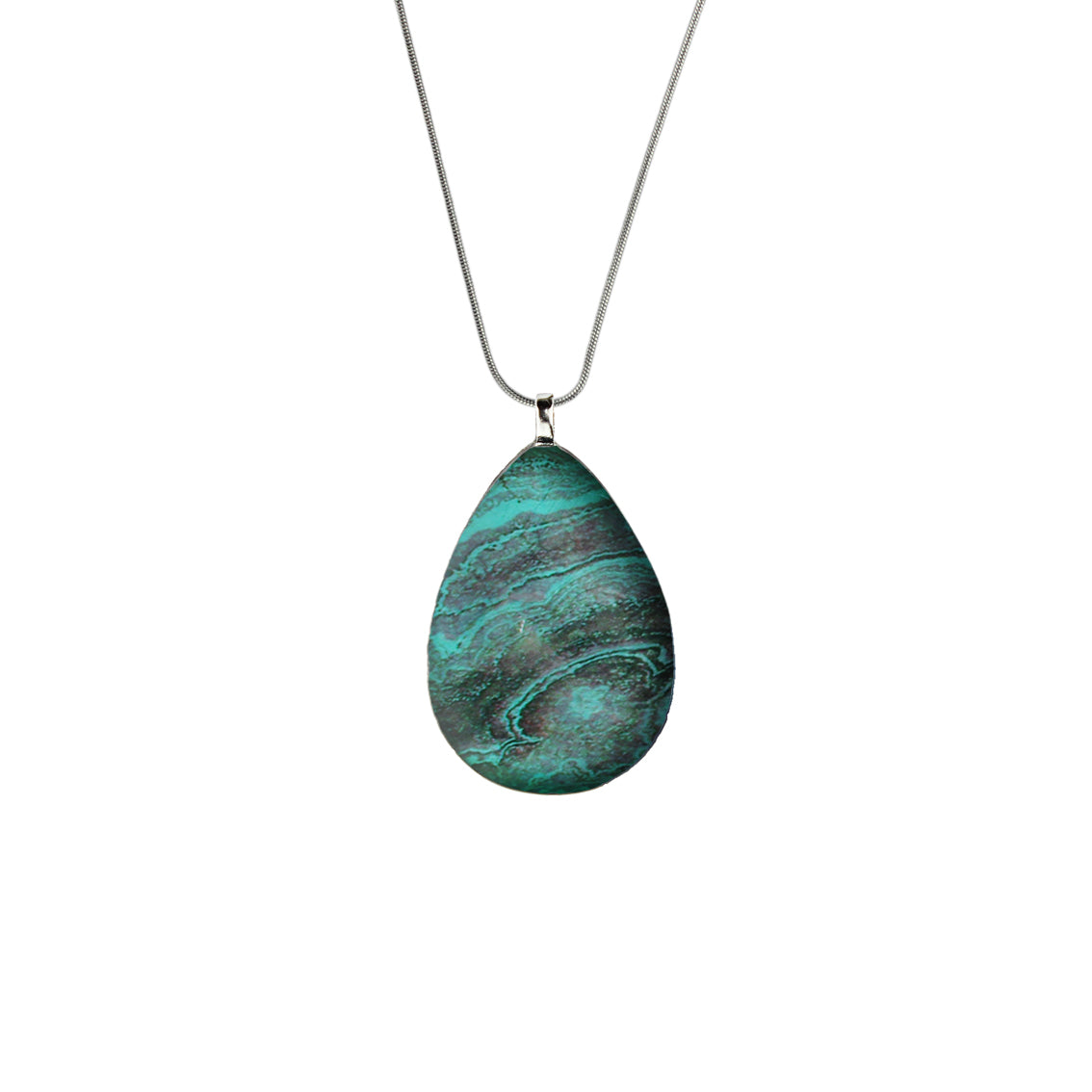 INSPIRED BY NATURE SYDNEY SANDSTONE LARGE DROP PENDANT ON A CHAIN NECKLACE - D805