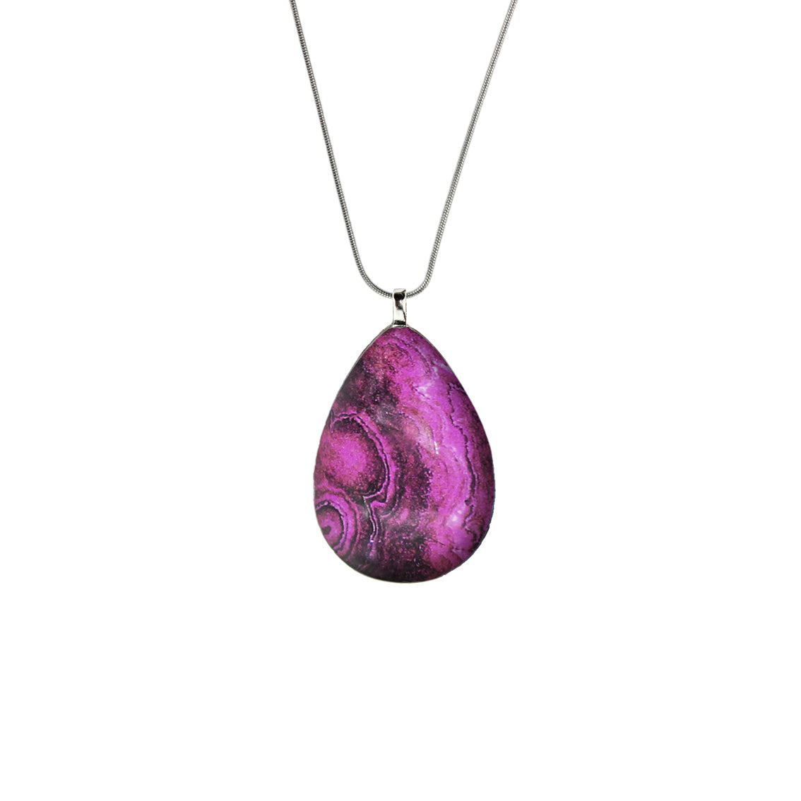 INSPIRED BY NATURE SYDNEY SANDSTONE LARGE DROP PENDANT ON A CHAIN NECKLACE - D805