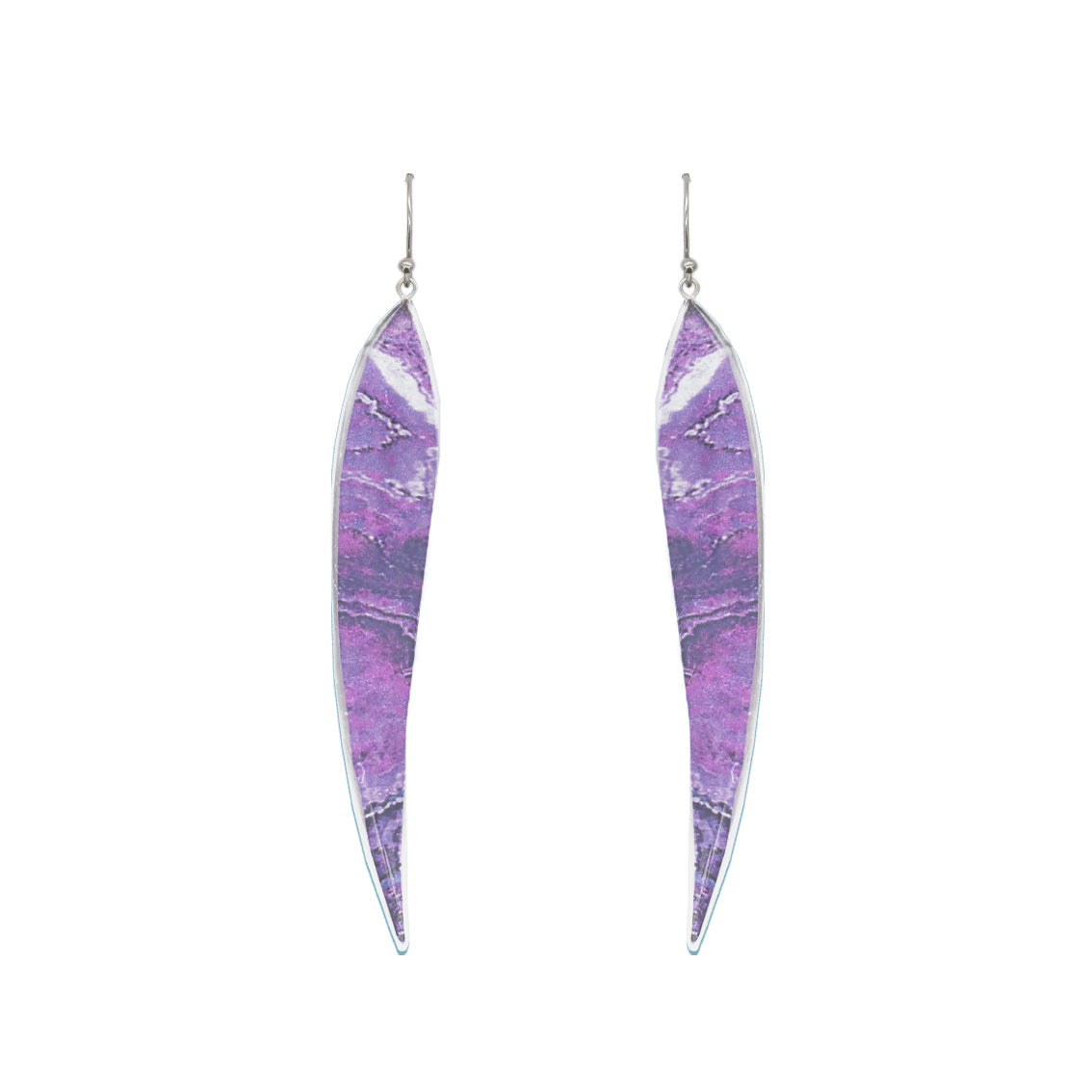 INSPIRED BY NATURE SYDNEY SANDSTONE LARGE LEAF STATEMENT EARRINGS - D822