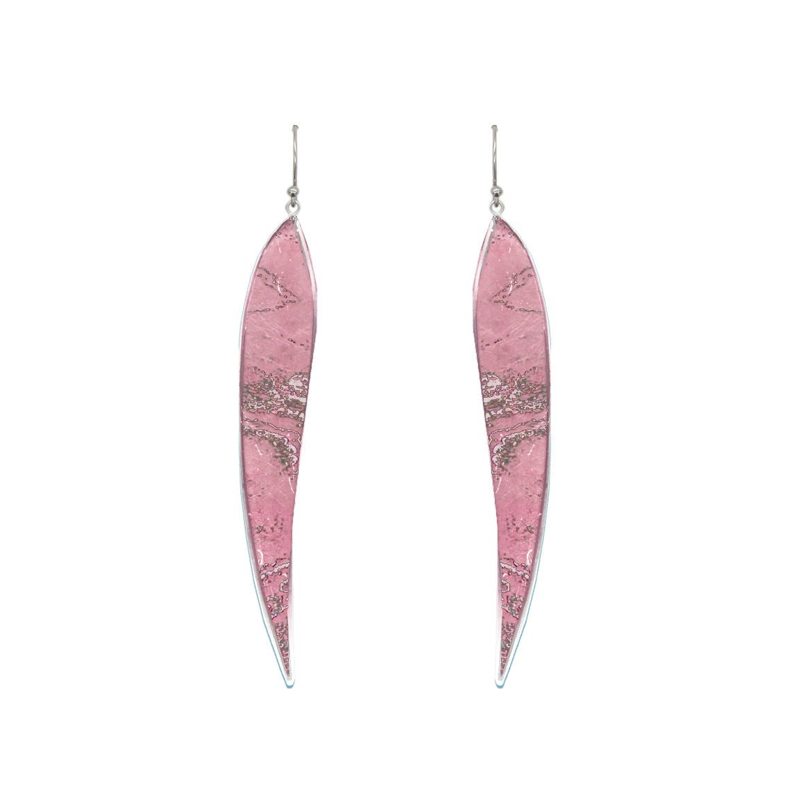 INSPIRED BY NATURE SYDNEY SANDSTONE LARGE LEAF STATEMENT EARRINGS - D822