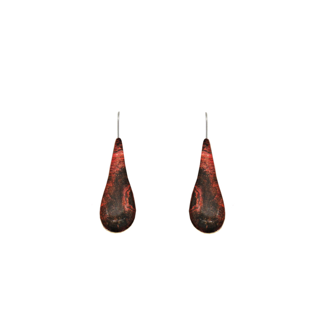 INSPIRED BY NATURE SYDNEY SANDSTONE TEAR DROP MEDIUM DANGLE EARRINGS - D803
