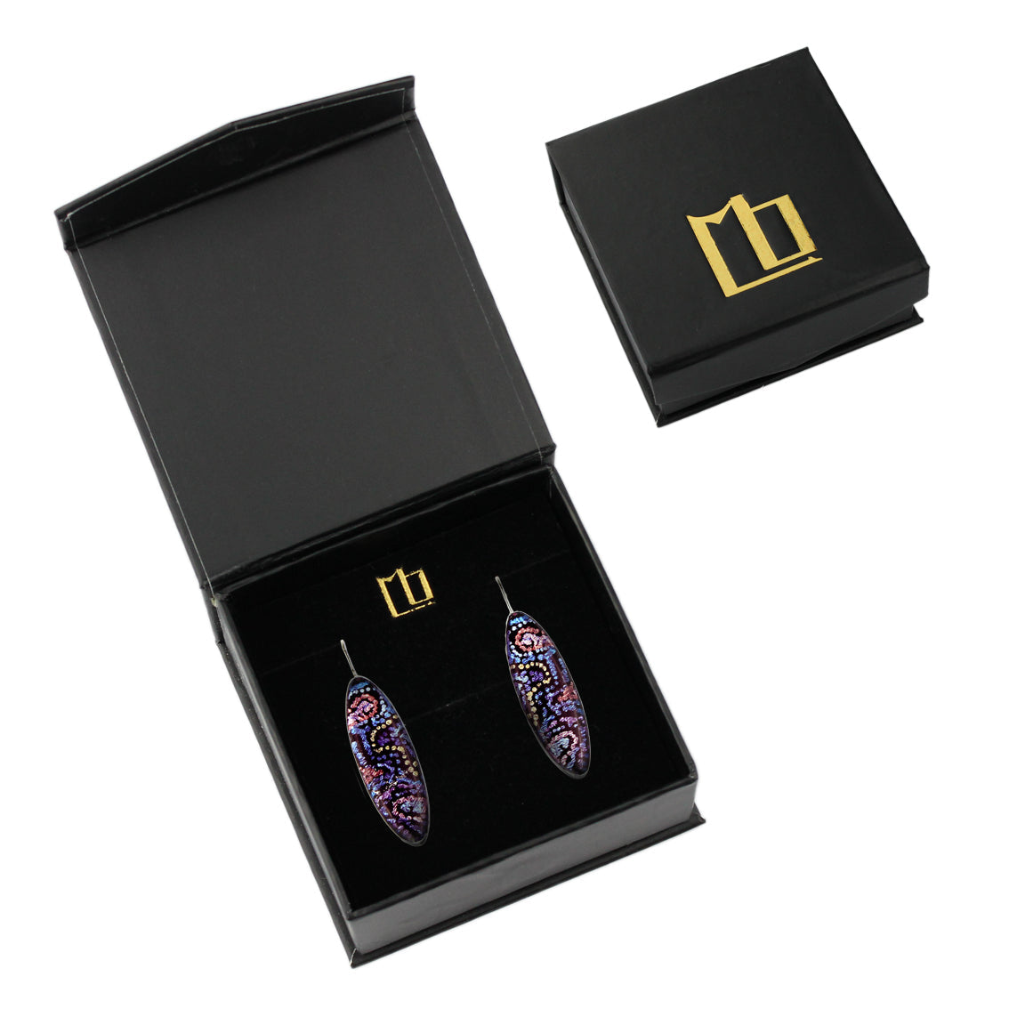 DANDLE DROP JOY LONG PURPLE EARRINGS - SD085