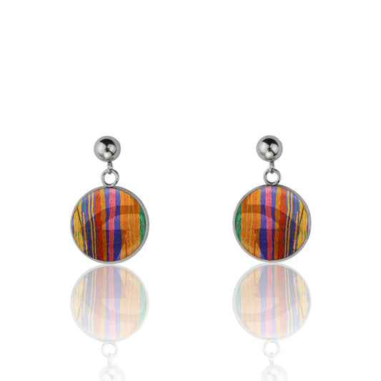 JUDY BRIGHT COLORS DANGLE DROP CIRCLE EARRINGS - M036S - on Satchel