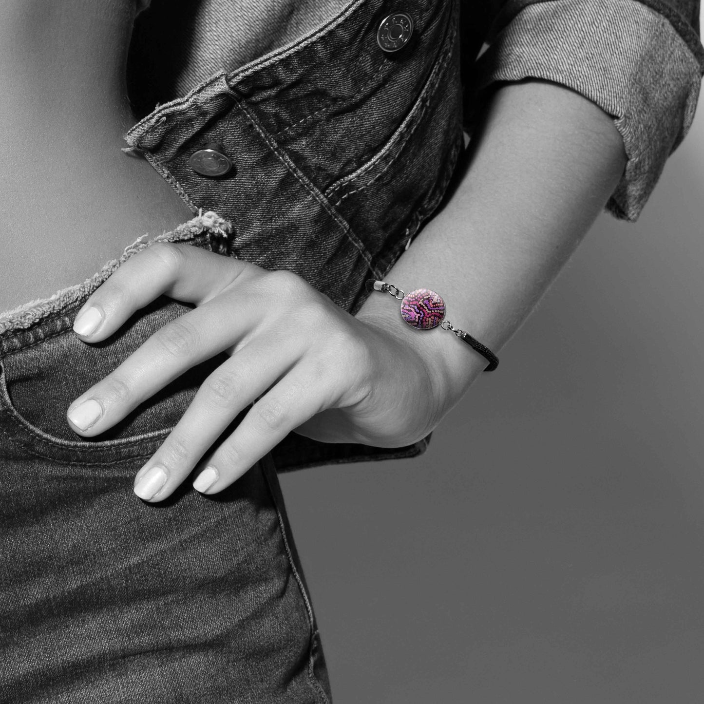 JOY PURPLE CORD BRACELET - B126