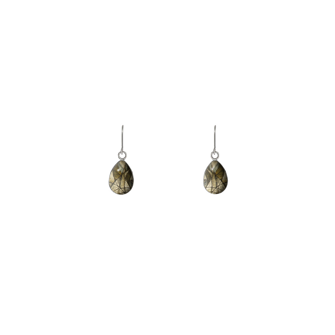 KALEIDOSCOPE GOLD AND BLACK DANGLE XS DROP EARRINGS - D791S - on Satchel
