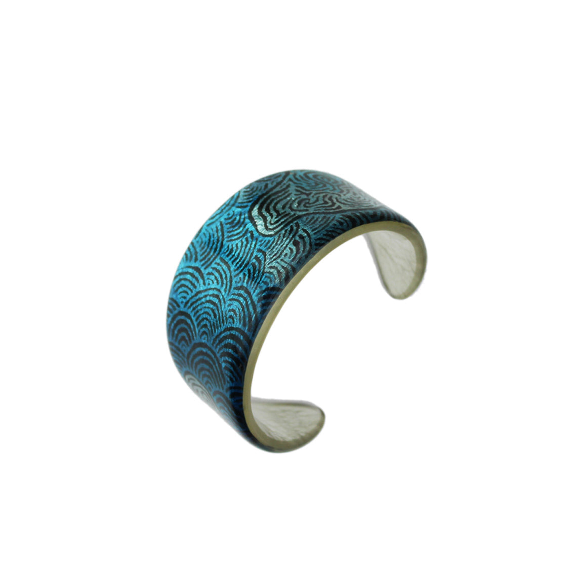 KIRSTY MINA BLUE ADJUSTABLE WIDE BRACELET - D188