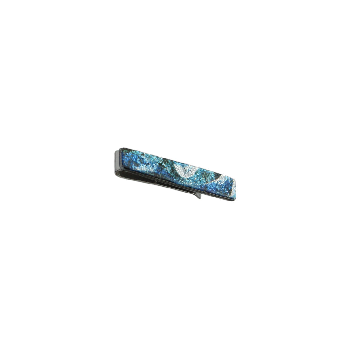LANGUISHING WAVES OCEAN BLUE ELEGANT TIE-CLIP - D095