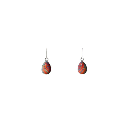 LIDDY DOGWOOD TREE ORANGE DANGLE XS DROP EARRINGS - SD383 - in Circle Box