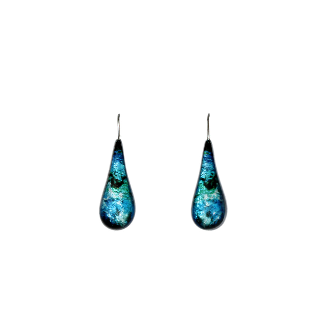 MEDITATION BLUE DANGLE DROP LARGE M EARRINGS - D505