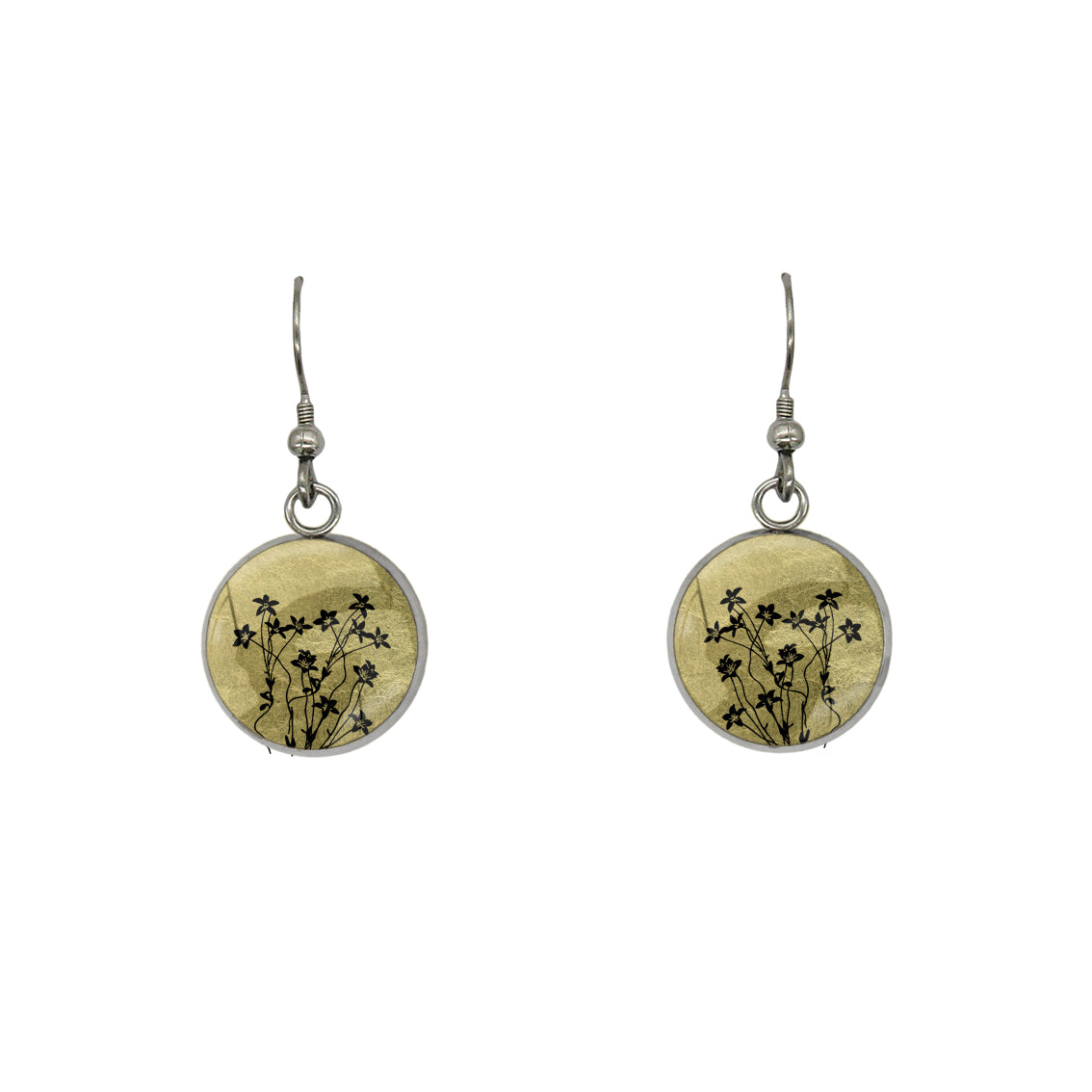 AUSTRALIAN NATIVE FLORA - NATIVE BLUEBELL CIRCLE EARRINGS - D892S - on Satchel
