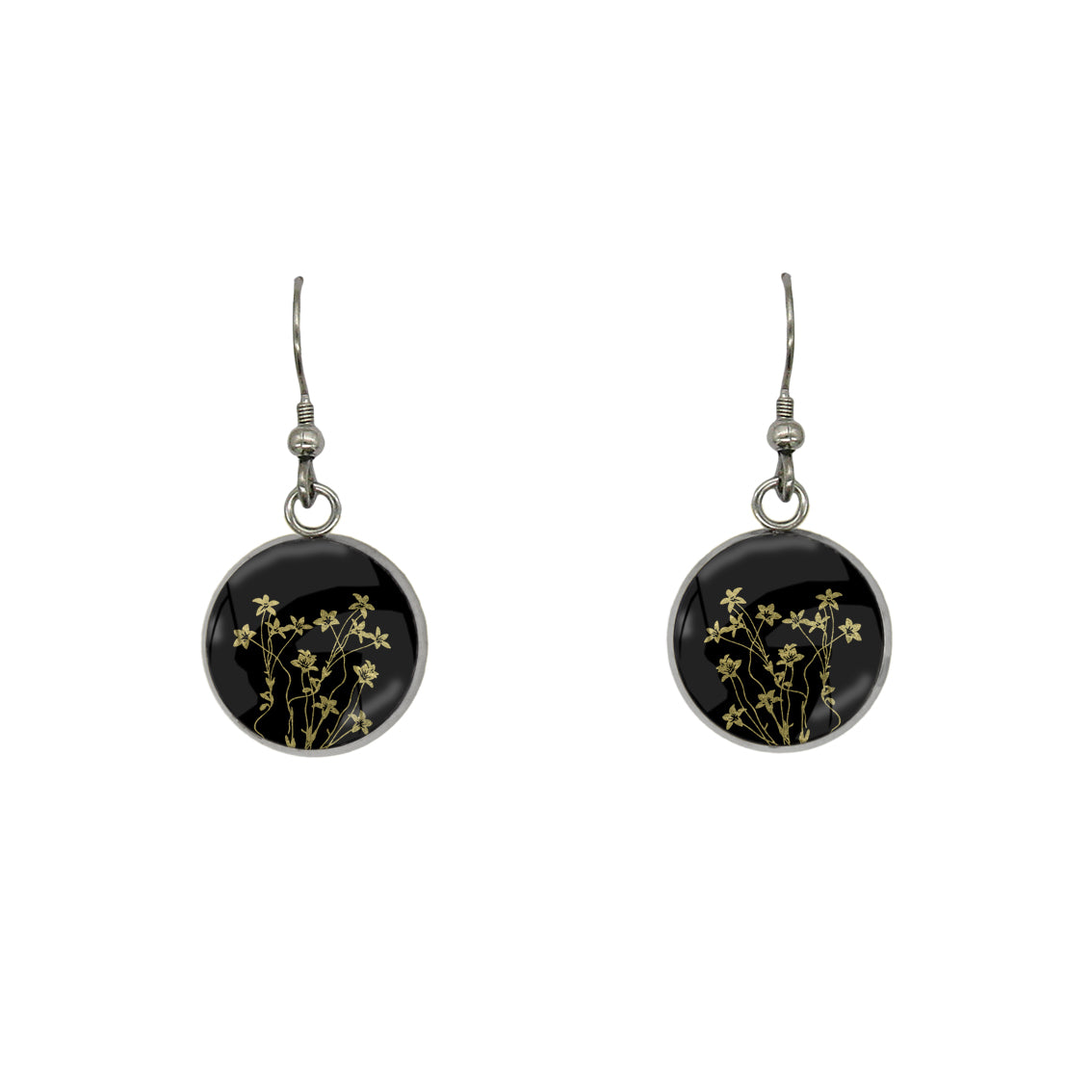 AUSTRALIAN NATIVE FLORA - NATIVE BLUEBELL CIRCLE EARRINGS - D892S - on Satchel