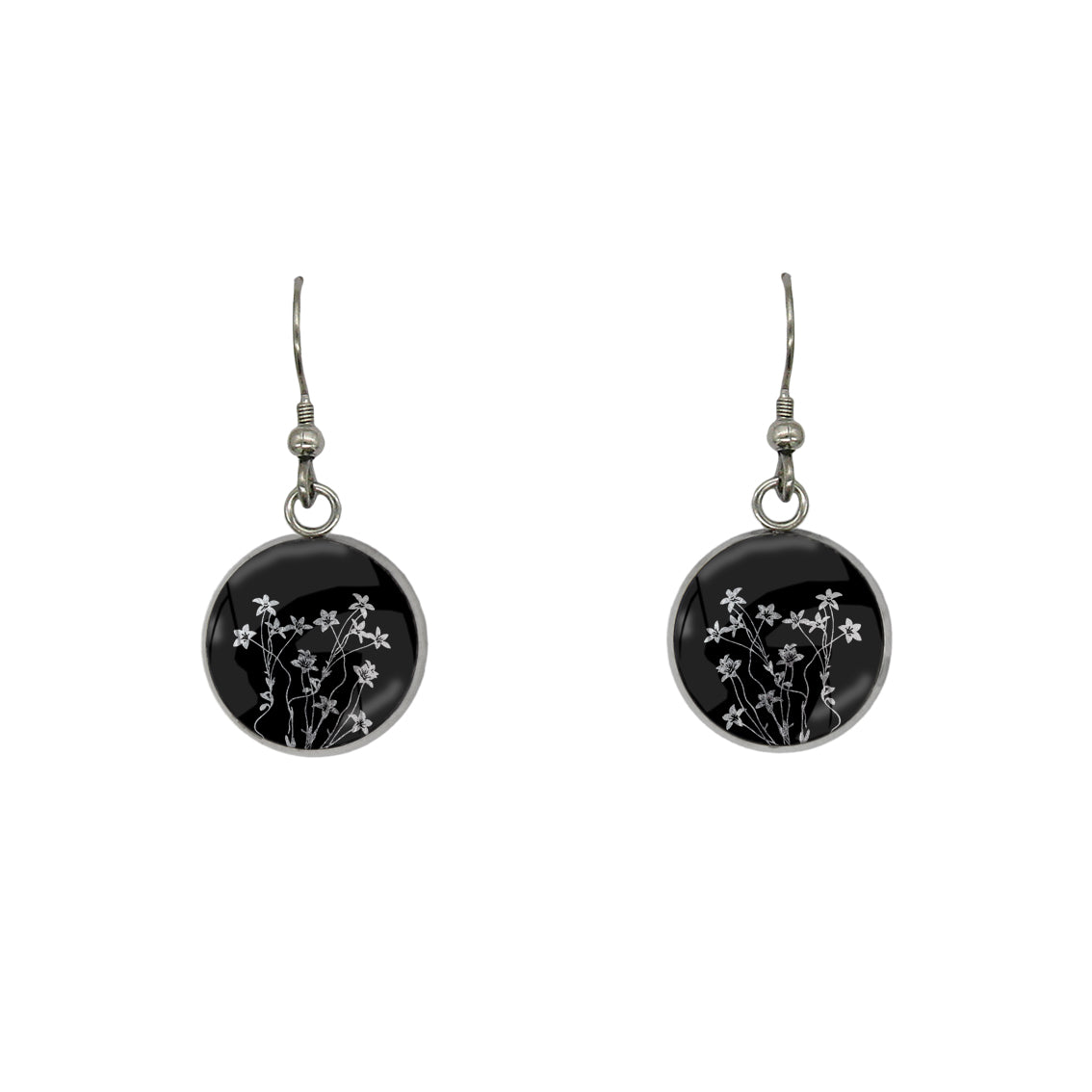 AUSTRALIAN NATIVE FLORA - NATIVE BLUEBELL CIRCLE EARRINGS - D892S - on Satchel