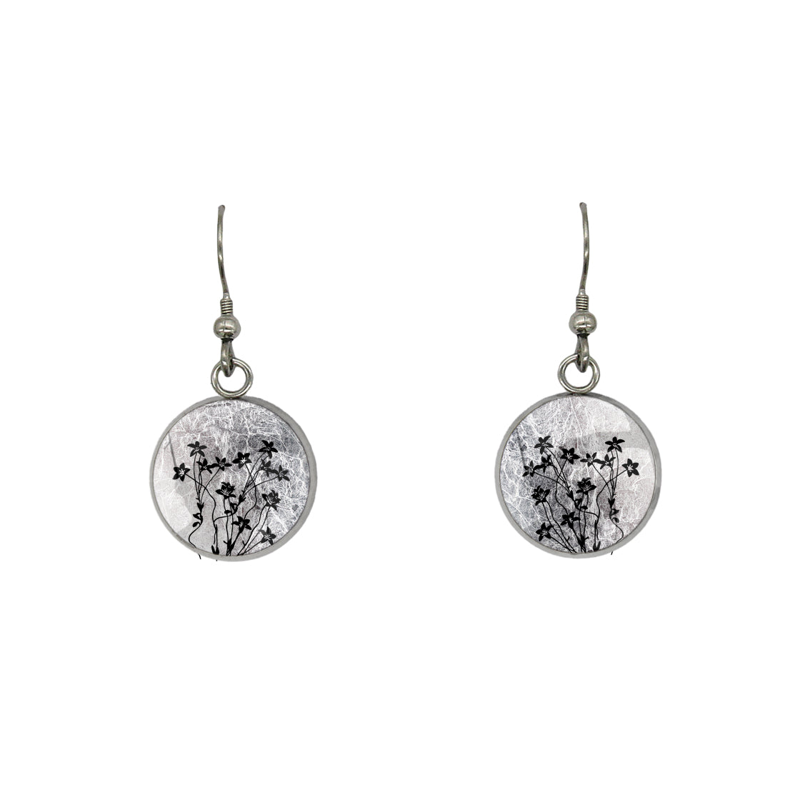 AUSTRALIAN NATIVE FLORA - NATIVE BLUEBELL CIRCLE EARRINGS - D892S - on Satchel