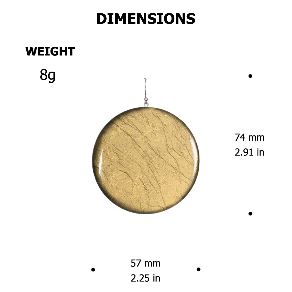 PLANET EARTH DISC LARGE STATEMENT EARRINGS - ST032