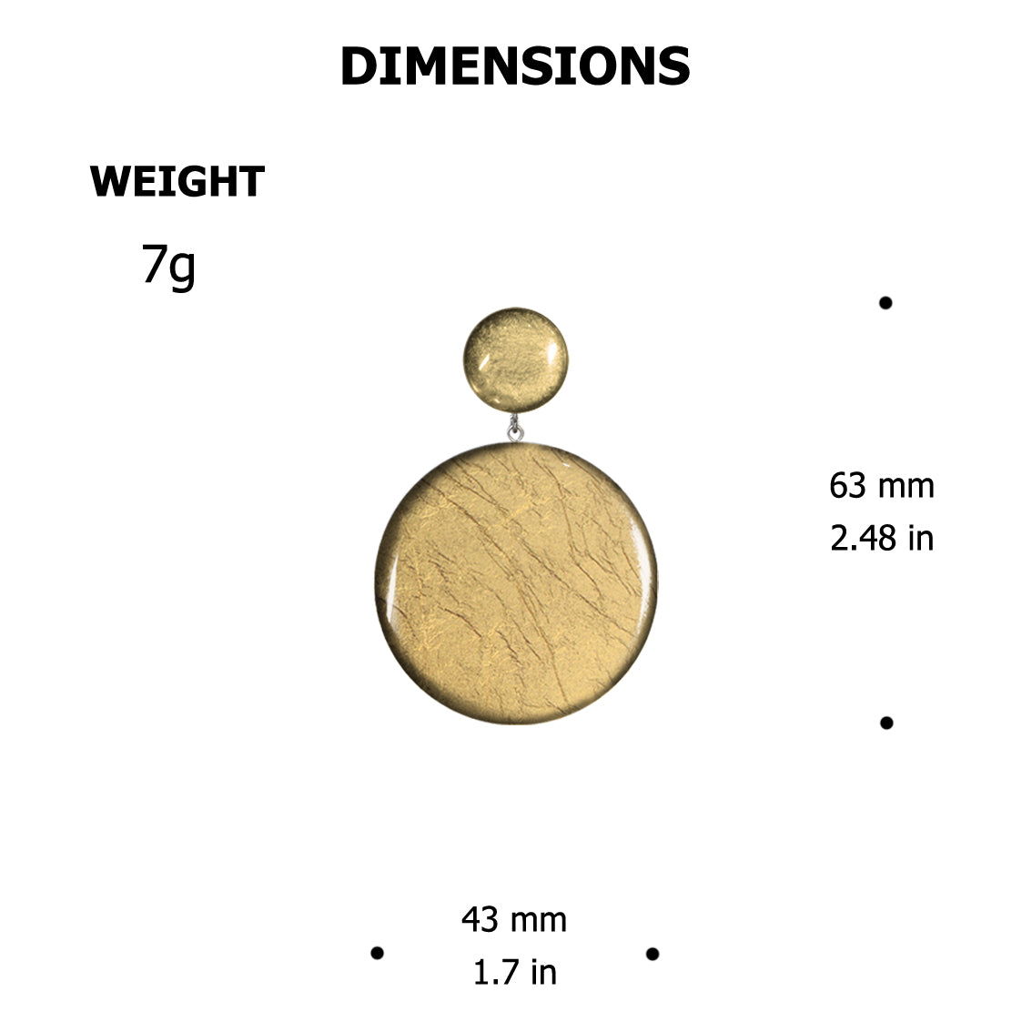 KIRSTY DOUBLE DISC MEDIUM STATEMENT EARRINGS - ST037
