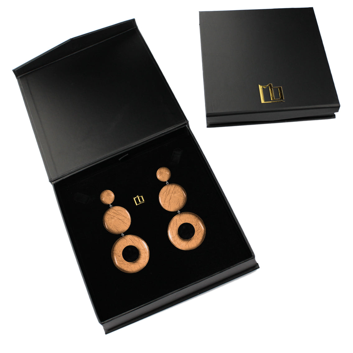 ASTRE TRIPLE OPEN  DISC STATEMENT EARRINGS - ST053