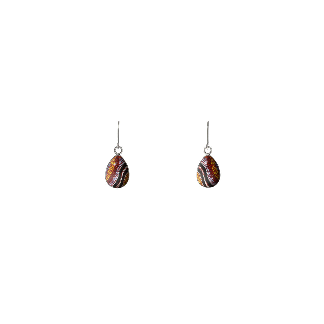 OTTO DANDLE XS DROP ORANGE EARRINGS - SD386S - on Satchel